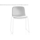 A chair upholstered in fabric with a sled base Nitro