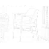 Walnut chair with armrests Acos