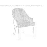Fabric chair with armrests Posada