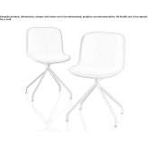 Upholstered fabric trestle chair Nitro