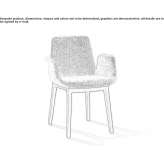 Fabric chair with armrests Valga