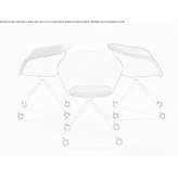 Polypropylene chair on trestles, on wheels Brejinho