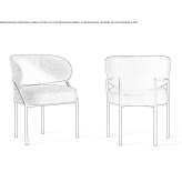 Chair upholstered with fabric Tylstrup