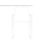 Tanned leather chair with armrests Yarpuzlu
