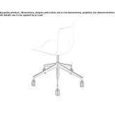 Chair with a 5-star base on wheels Racine