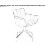 Fabric chair on trestles with armrests Svidnik