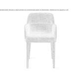 Chair upholstered in fabric with armrests Forbach