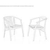 Upholstered leather chair with armrests Garleni