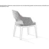 Chair upholstered in fabric with armrests Rawicz