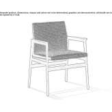 Chair upholstered in fabric with armrests Valgioie