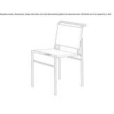 A chair made of tanned leather with a steel structure Burbure