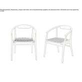 Rope chair with armrests Garleni