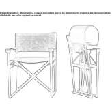 Folding chair in tanned leather with armrests Buscoldo