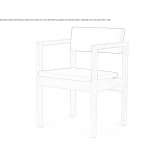Oak chair with armrests Cerza