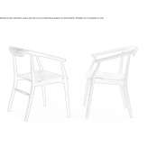 Wooden chair with armrests Garleni