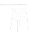 Imitation leather chair with armrests Severac