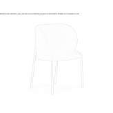 Polyester chair with armrests Severac