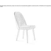 Chair upholstered in leather and fabric Saraykoy