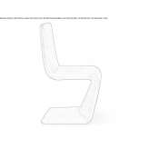 Krzesło skórzane na wspornikach, tapicerowane Montilla