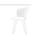 Chair with removable cover and armrests Dobretu