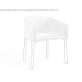 Fabric chair with removable cover and armrests Ostrow