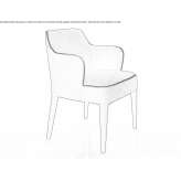 Chair upholstered in fabric with armrests Mactun