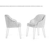 Fabric chair with armrests Strijen