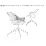 Mesh trestle chair with armrests Munruben