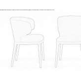 Fabric chair with armrests Quanah
