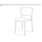 Polypropylene chair with open backrest and stackable Tibu