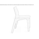 Leather upholstered chair Guajara
