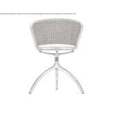 Vienna swivel straw chair with integrated cushion Zabrisce