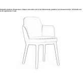 Upholstered chair with armrests Poliana