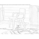 Solid wood chair with armrests Kozle