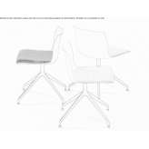 Polypropylene chair on trestles Slonim