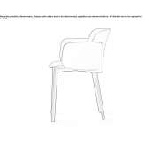 Polypropylene chair with armrests Warrimoo