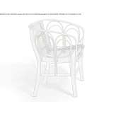 Woven wicker chair with armrests Valinda