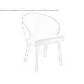 Upholstered leather chair with armrests Marl