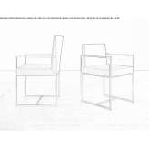 Chair upholstered in fabric with armrests Hermagor