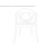 Solid wood chair with armrests Penafiel