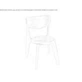 Stackable wooden chair Theresa