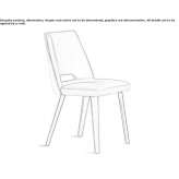 Chair upholstered with velvet Steszew
