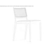 Beech chair with integrated cushion and cane backrest Upland