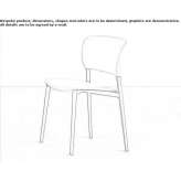 Upholstered tanned leather chair with open backrest Tibu