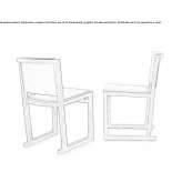 Solid wood chair with a sled base Cabourg