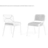 Fabric and leather chair Carmo