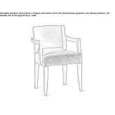 Oak chair with armrests and integrated cushion Maporal