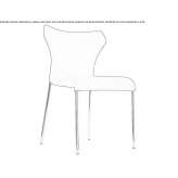 Chair upholstered in fabric with a removable cover Masone