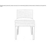 Chair upholstered with fabric Piavon