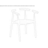 Aluminum and wood chair with armrests Partille